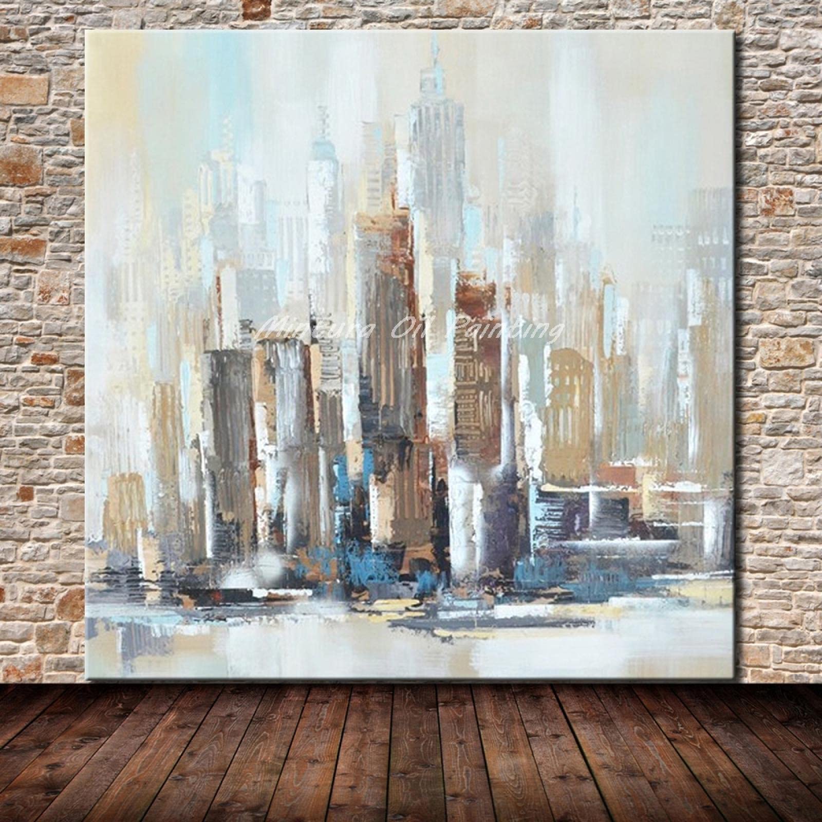 Leinwand Gemälde Gemalt New York City Malerei Auf  Produktbild-Vorschau 4