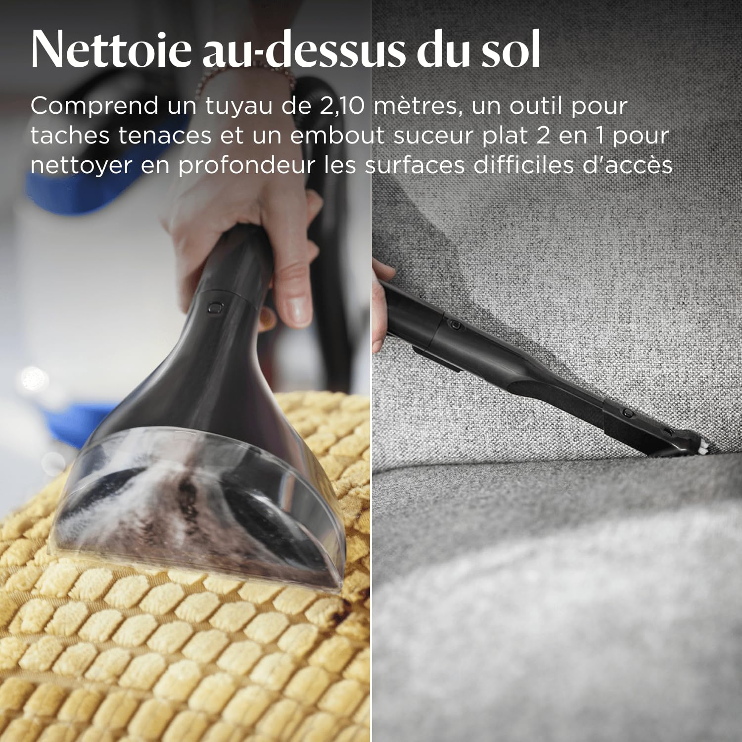 BISSELL ProHeat Revolution, shampouineuse, 3 modes de nettoyage, détacheur tapis/moquettes, détacheur tissus d'ameublement, filaire, pour les tapis/moquettes, escaliers, tissus d'ameublement, 18582