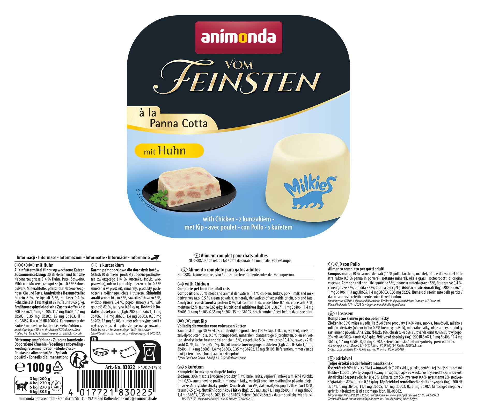 Animonda from the Finest Cat - Gourmets Cat Food Wet à la Panna