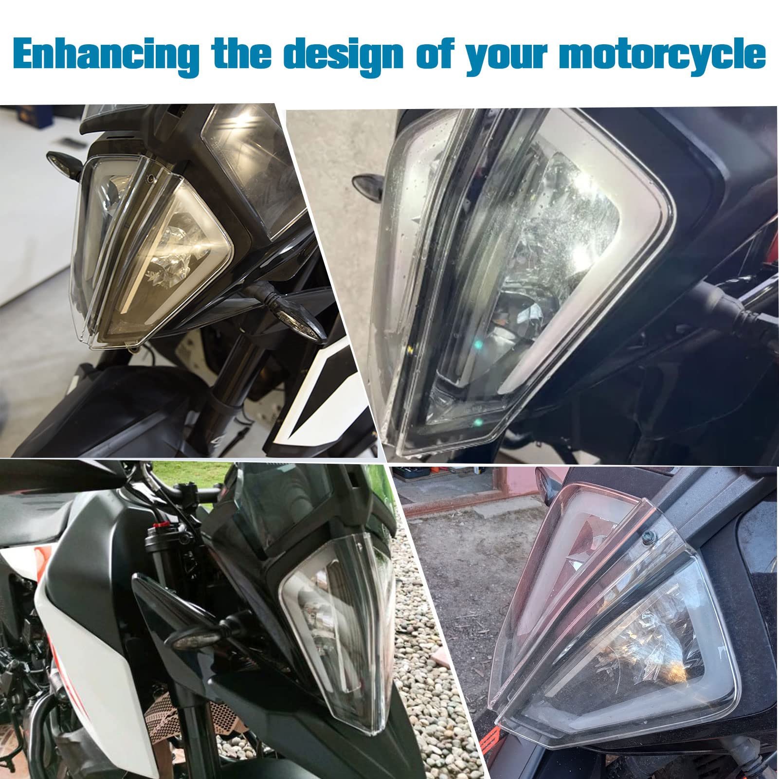 Midimttop Copriobiettivo Per Protezione Faro Anteriore Moto Replacement For 390 ADV 790 ADV/S/R 890 ADV/R 2019 2020 2021 2022 2023 (Fumo Leggero