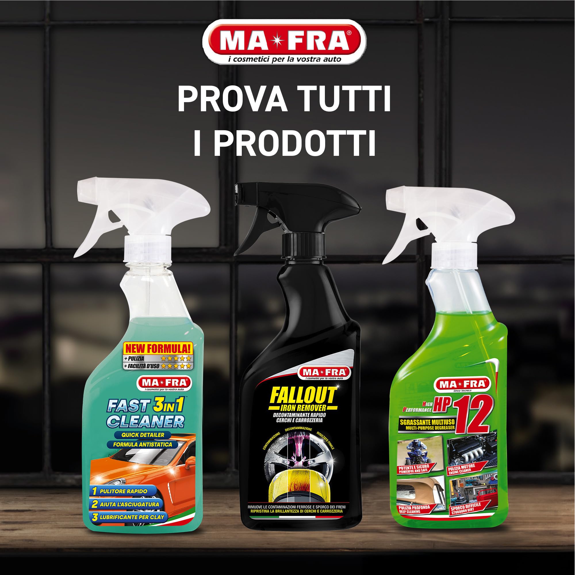 Ma-Fra Kit Regénera Fari, Composto da 16 Carte Abrasive, Polish Lucidante e Sigillante Spray, Ripristina Aspetto Originale dei Fanali Auto e Migliora l'Efficacia delle Luci, Rimuove Effetto Opaco
