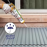 Vista 4 de Apel Sellador de silicona transparente multiusos impermeable (1 x 10.5 onzas líquidas), 100% silicona para calafatear, resistente a la intemperie