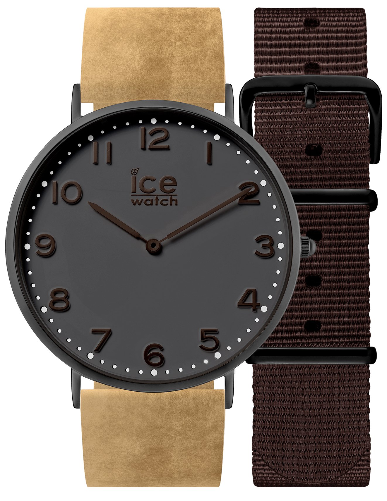 Ice-Watch - City Folkestone - Reloj Beige para Hombre (Unisex) con Correa de Nylon - 001360 (Medium)