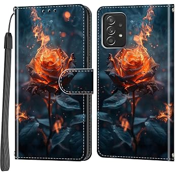 Mobile Phone Case for Samsung Galaxy A53 5G Case Magnetic Shockproof Flip Leather Protective Flip Case Rose