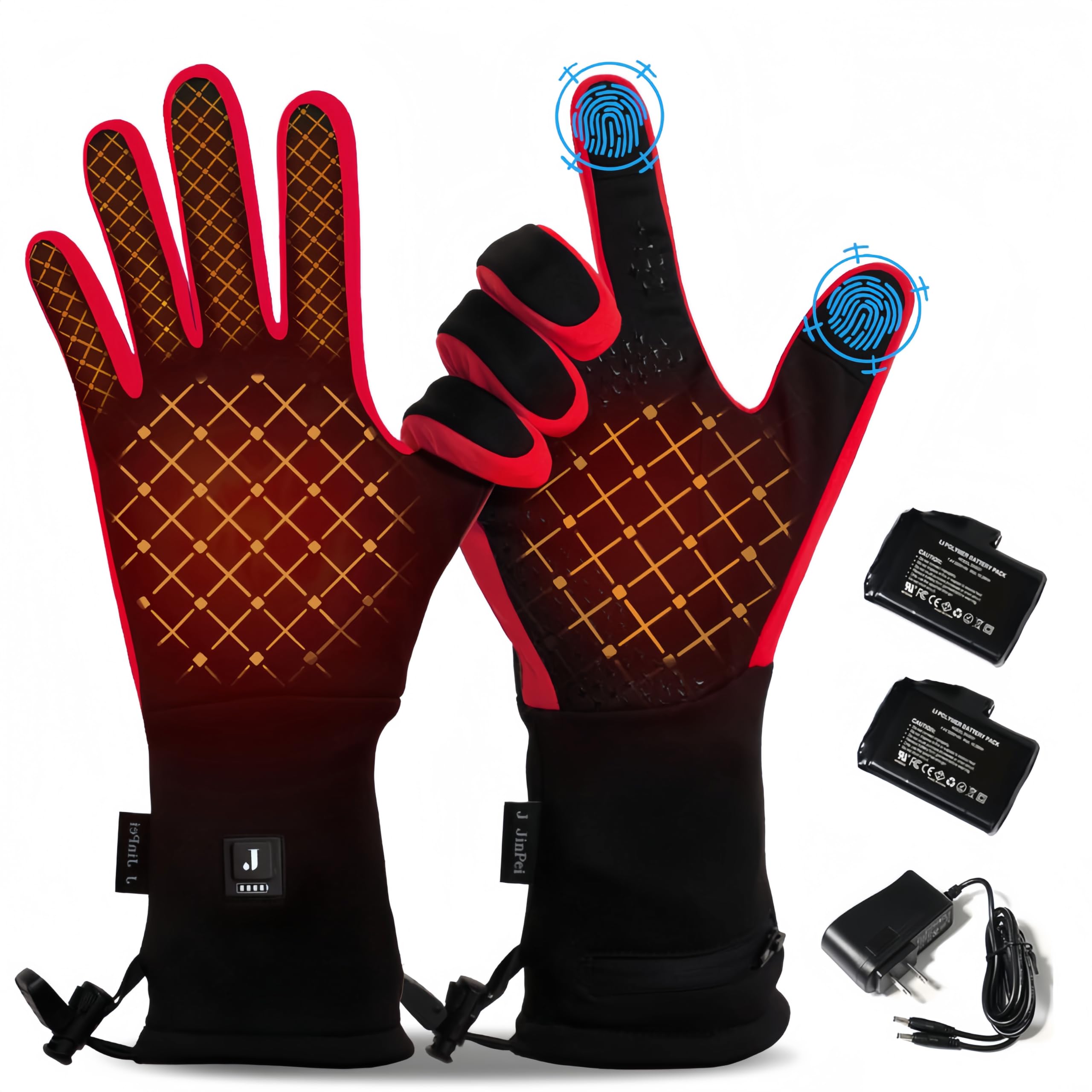 Heated Glove Liners for Men Women Rechargeable Electric Heated Gloves for Cold Weather, Warm Winter Gloves for Outdoor Sports