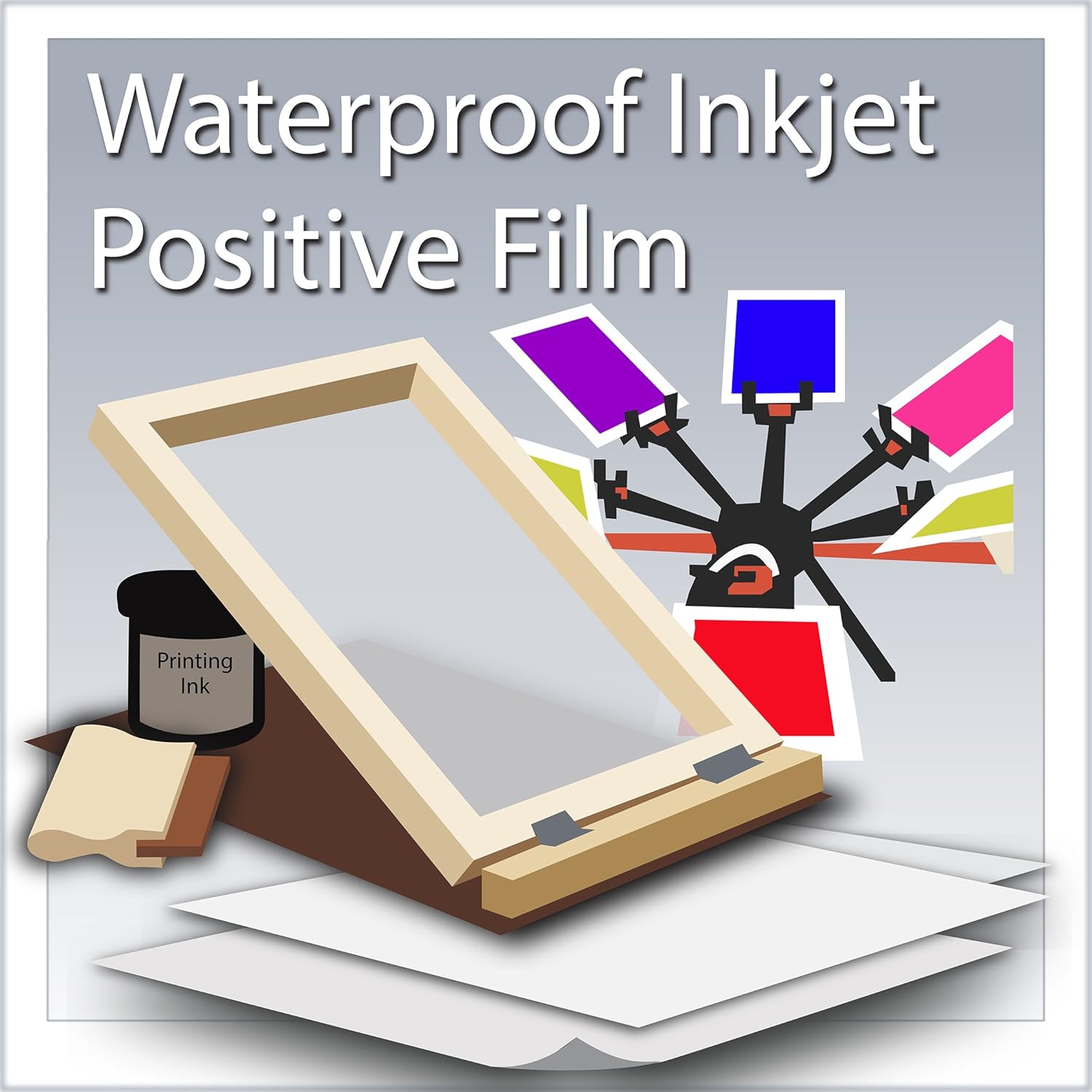 Waterproof Transparency Film for Silk Screen 13 x 19 (100 Sheets)