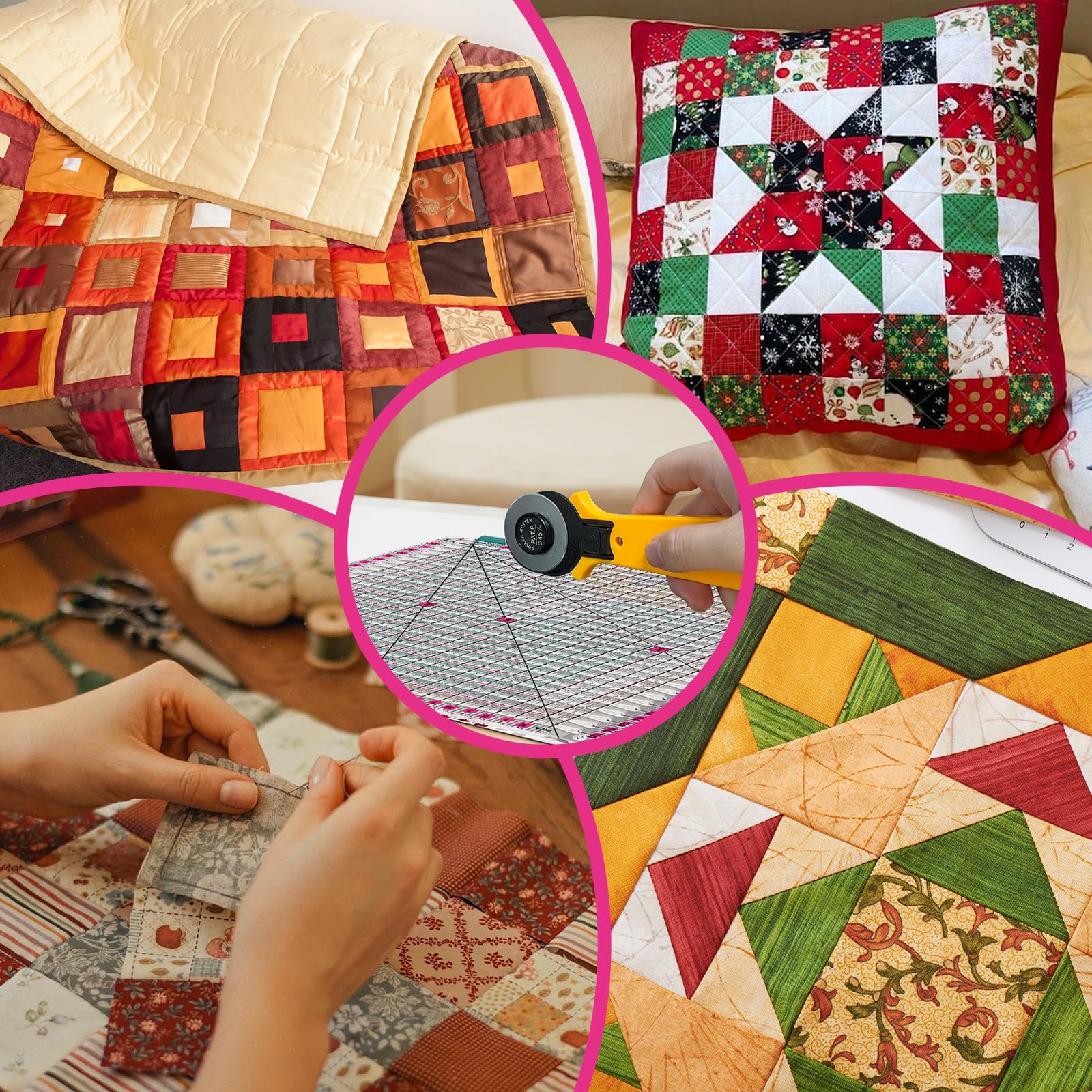 Righello per trapuntatura | Righello scanalato per trapuntatura | Righello per trapuntatura e taglio di tessuti, cucito e patchwork | Righello acrilico per trapunta con misure