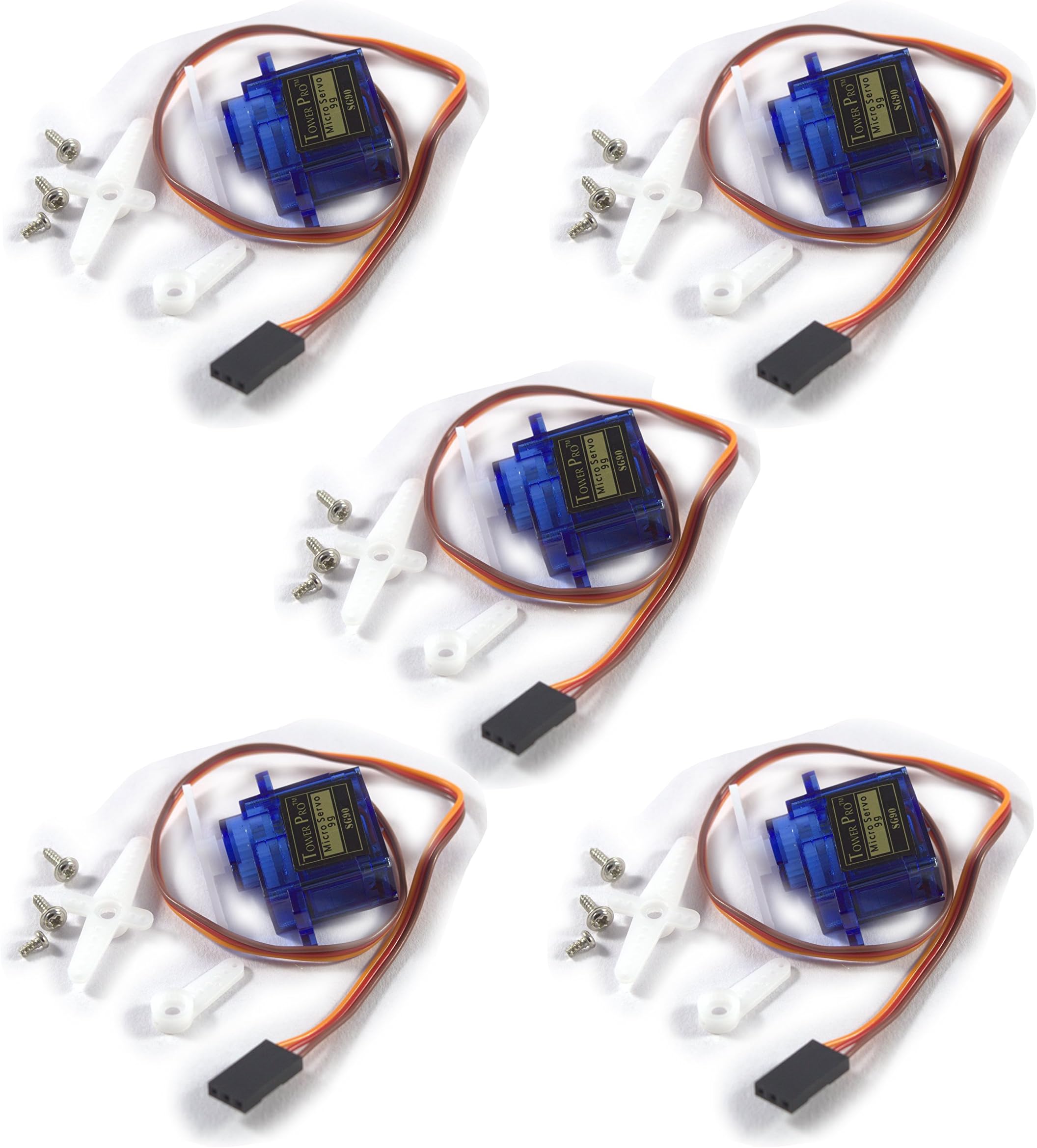 5 Pcs Sg90 Servo 9G Motor Tower Pro RC Robot Helicopter Airplane Boat Controls