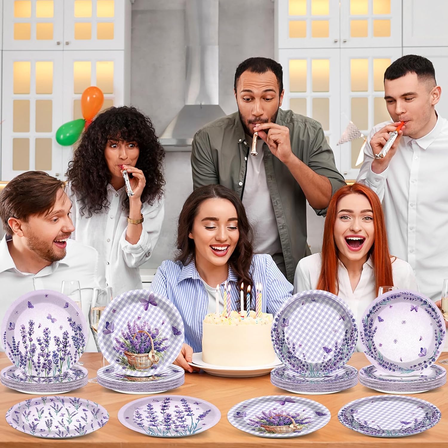 60Pcs Purple Lavender Party Decorations Lavender Paper 7 Inch Dessert Plates Tableware Lavenders Theme Birthday Plates Floral Butterfly Dinnerware for Wedding Baby Shower Summer Picnic Supplies Favors - Image 6