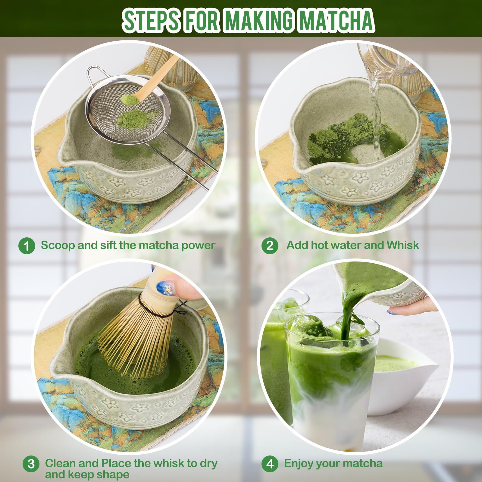 Matcha Whisk Set - Make Perfect Tea! -5