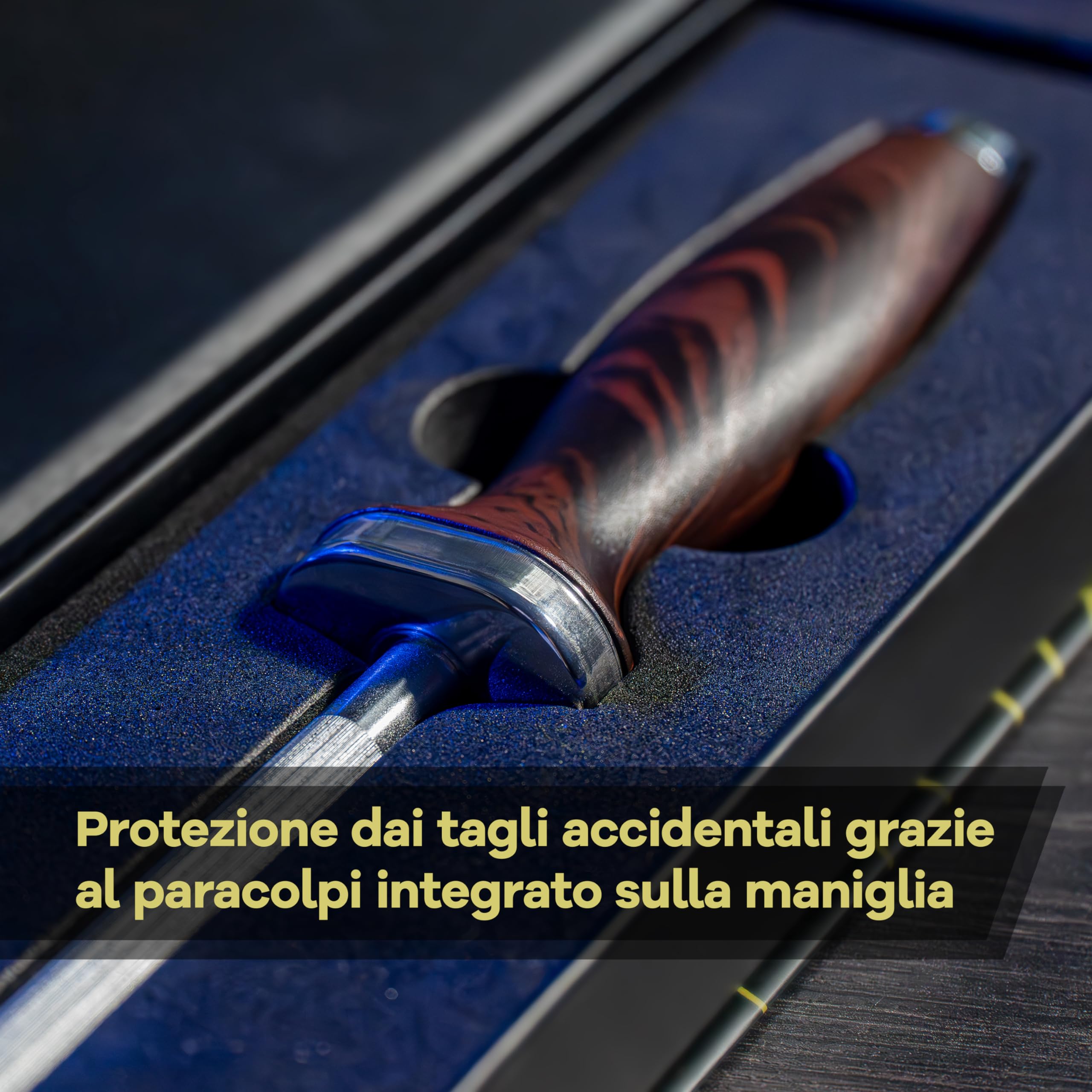 Affilacoltelli Professionale con Acciarino per Coltelli - Affila Coltelli da Cucina, Manuale e Compatto - Affilatore di Coltelli e Lame per Uso Domestico e Professionale