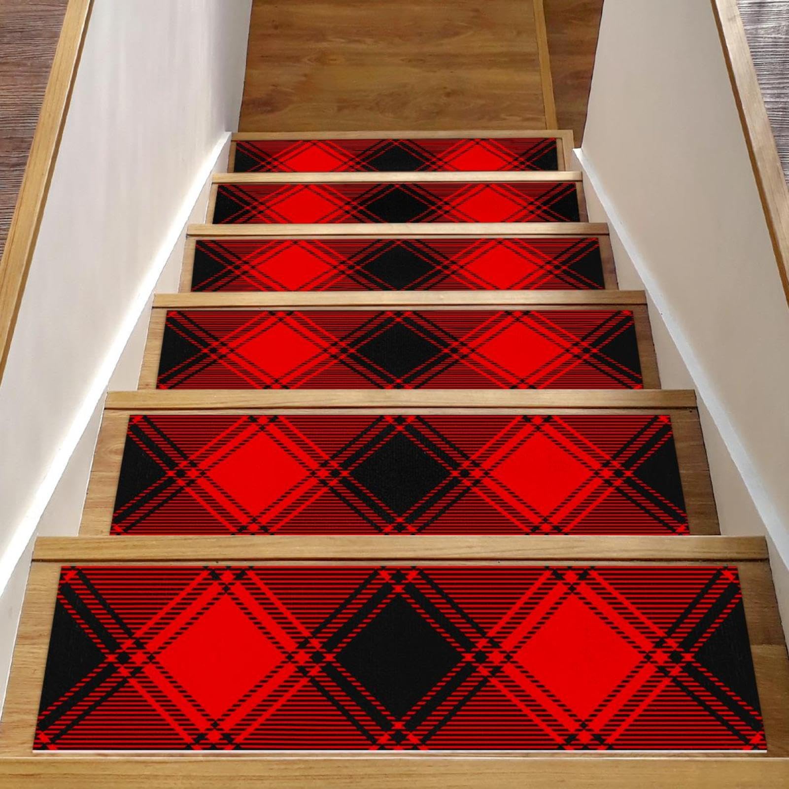 Peldaños de madera interiores premium Buffalo alfombrillas lavables de alta densidad 1