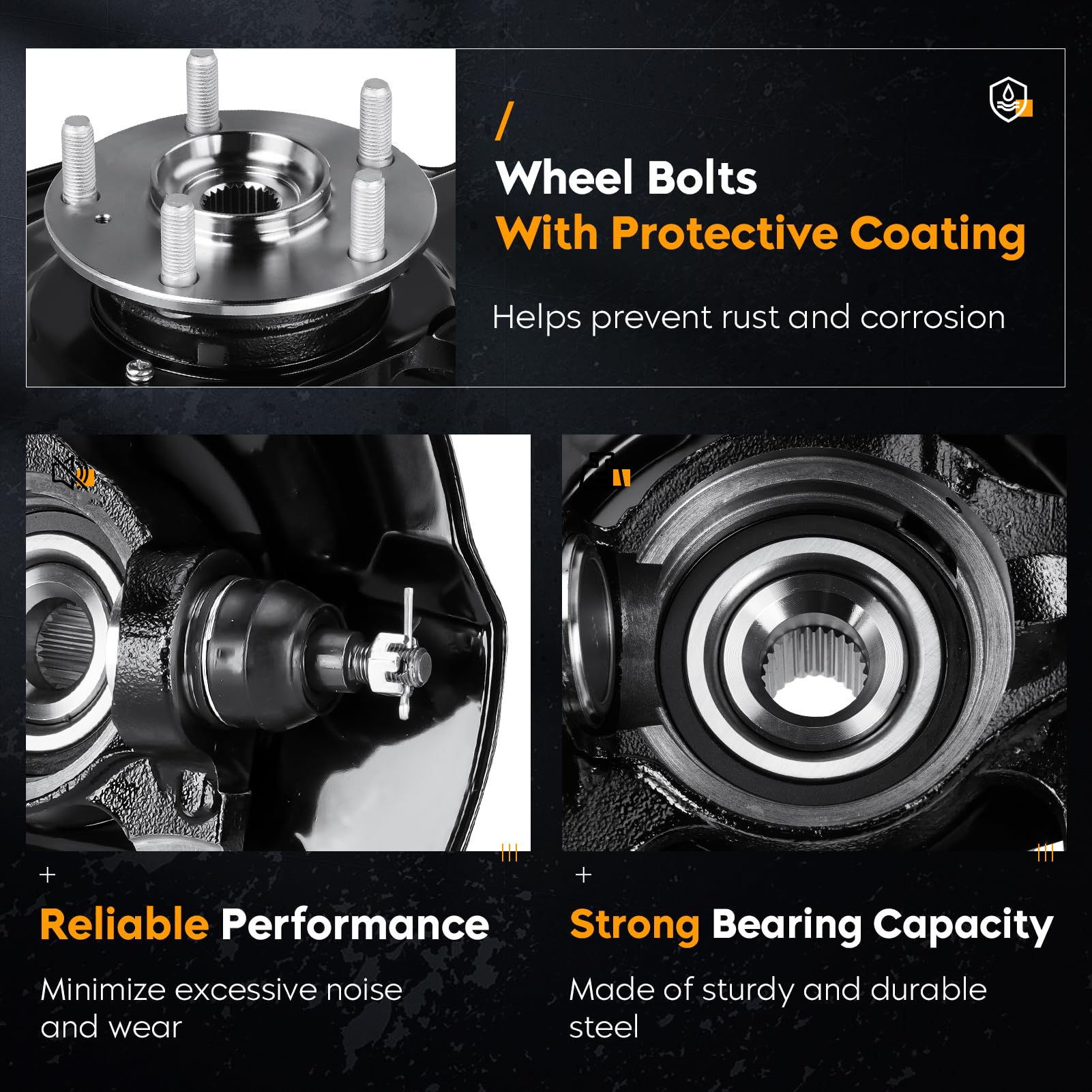 Amazon.com: Steering Knuckles & Wheel Bearing Hub Assembly Front 