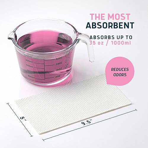 Miniatura 2 de Lunderg Almohadillas de inodoro súper absorbentes con aroma a rosa, paquete de 250 unidades de grado médico, para revestimientos desechables de