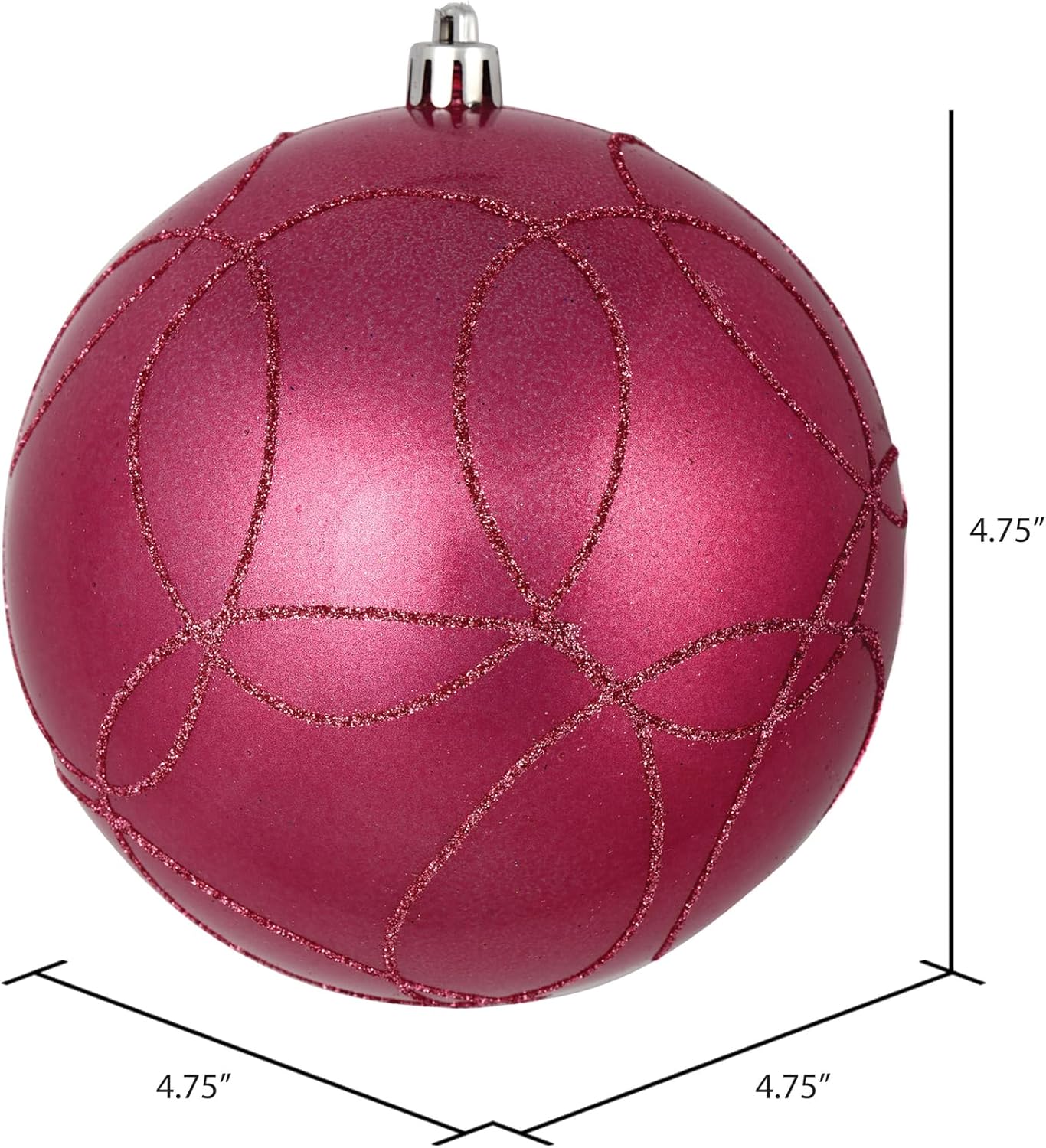 Amazon.co.jp: Vickerman 4.75で。キャンディボールオーナメント – 4のセット 4.75" シルバー N591207DCV  : おもちゃ Vickerman 4.75インチ モーブ キャンディ オーナメント 円形 グリッター パターン 1袋に4つのオーナメントが入ってい