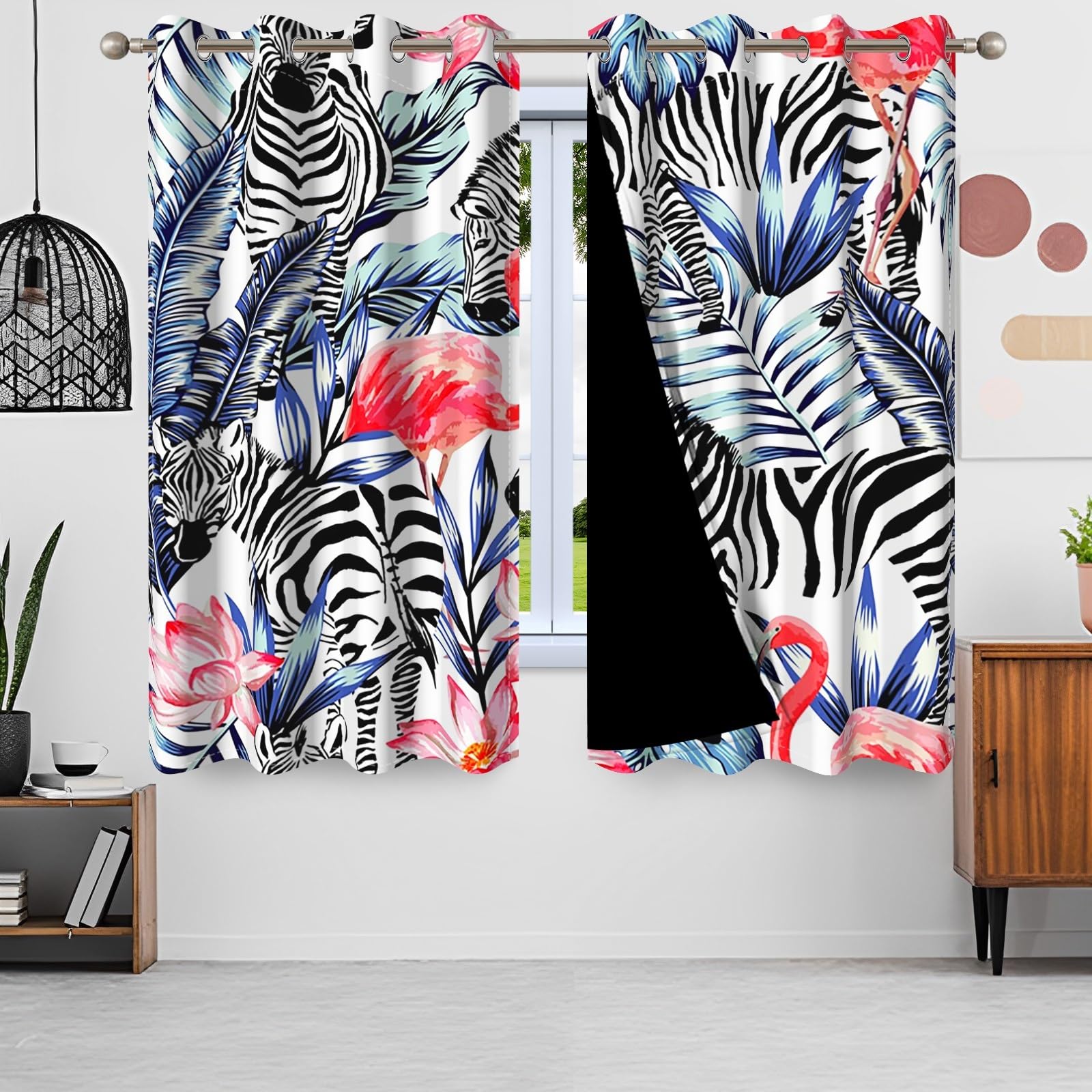 Rideaux occultants thermiques Safari 2 panneaux pour chambre
