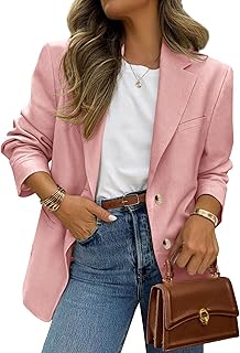2025 Blazers for Women Business Casual Long Sleeve Lapel Open Front Suit...
