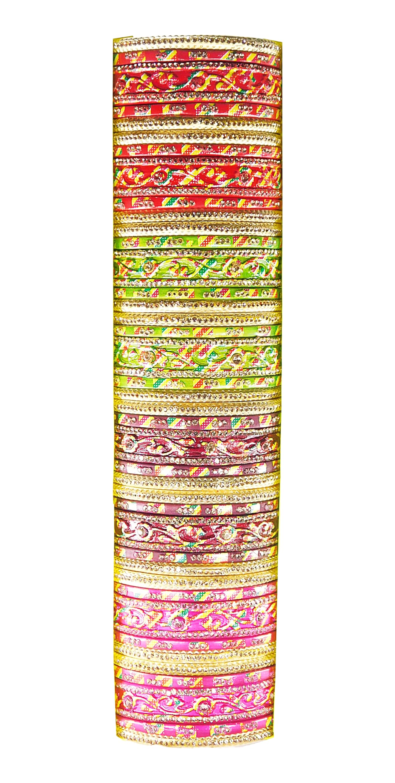 NOCVEZ Glossy Trio Leaves Rajasthani Handcrafted Lac Bangles for Women, Vibrant Colors, Intricate Designs (Multi, 2.4 inch) (B0DHSBJFK7) Amazon Price History, Amazon Price Tracker
