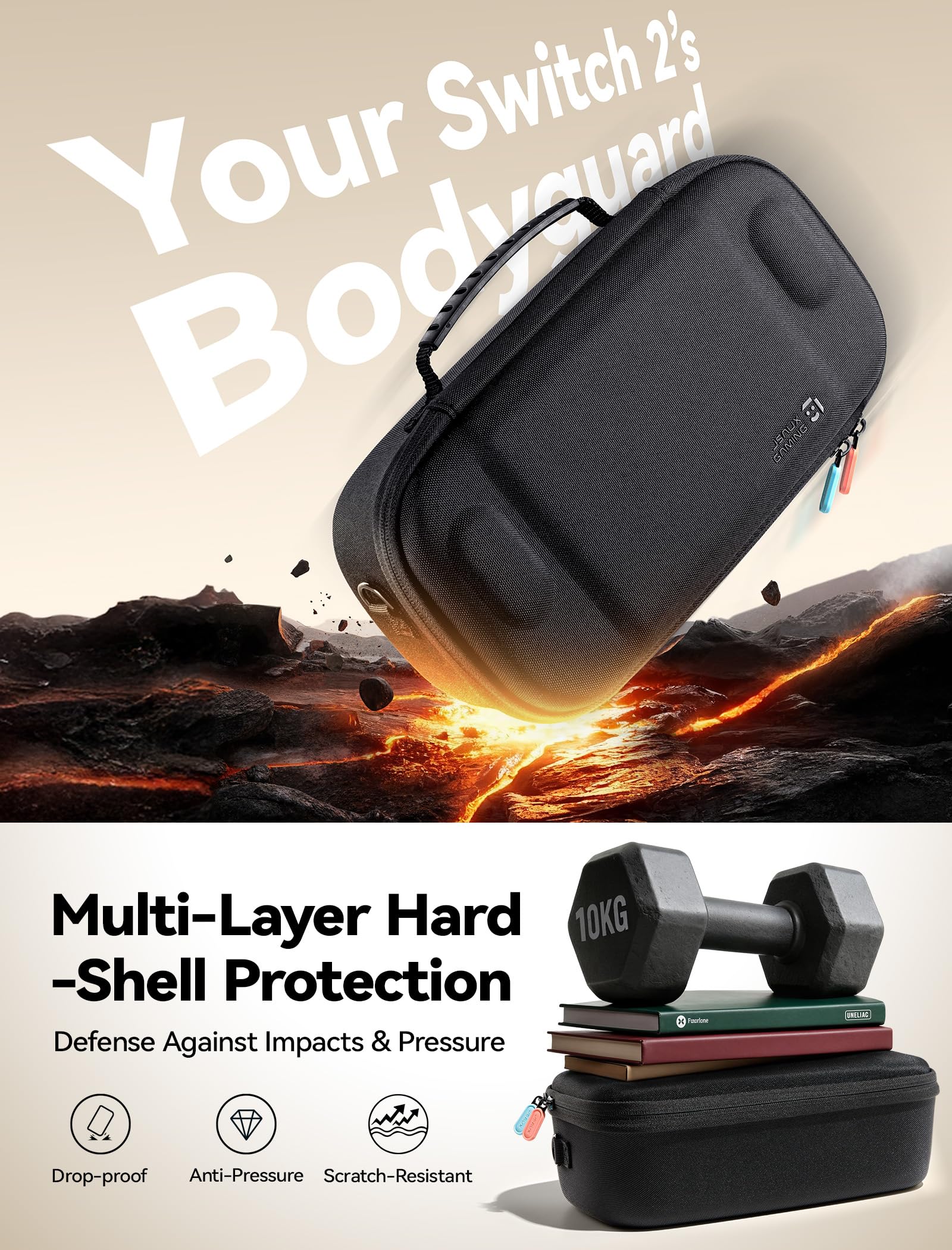 Amazon.com: JSAUX Carrying Case for Nintendo Switch 2, Fits Dock