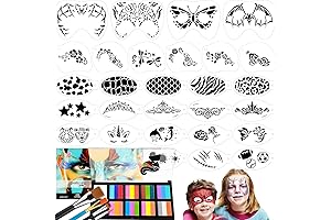 Thenshop Face Painting Stencils For Spooky Day of the Dead Makeup Kit