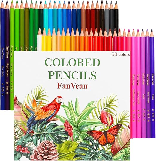 Colored Pencils Set 50 count Color Pencil for adult Coloring School Supplies Gifts for kids & Adults