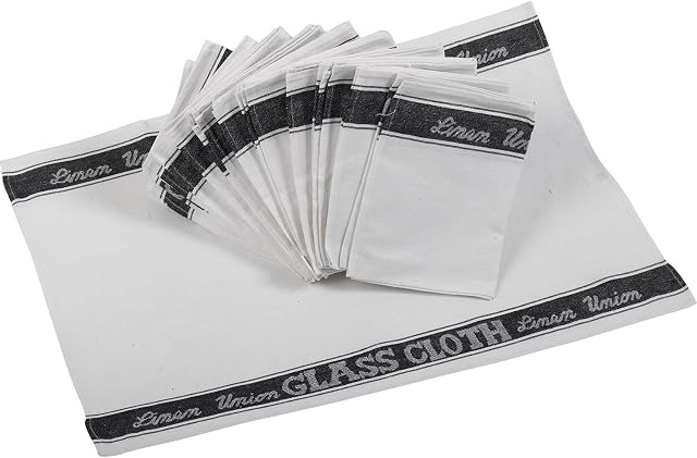 RPT Pack Of 4 Union Glass Cloths (Black)