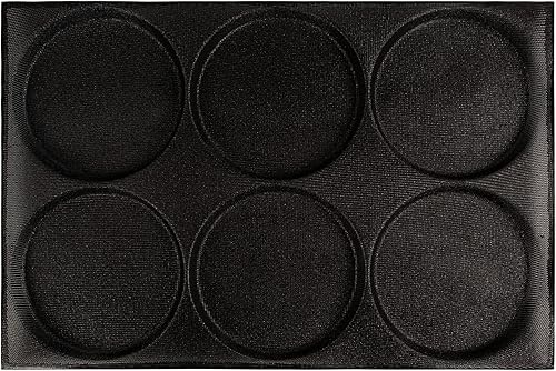 Miniatura 54 de Pan para hornear pan de hamburguesa Eclair perforado hojas de disco redondo de malla de silicona molde de 8 pan forma de círculo cónico