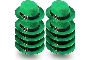 Mini Leprechaun Hats: 10-Pack Green Party Accessory for St. Patrick's Day