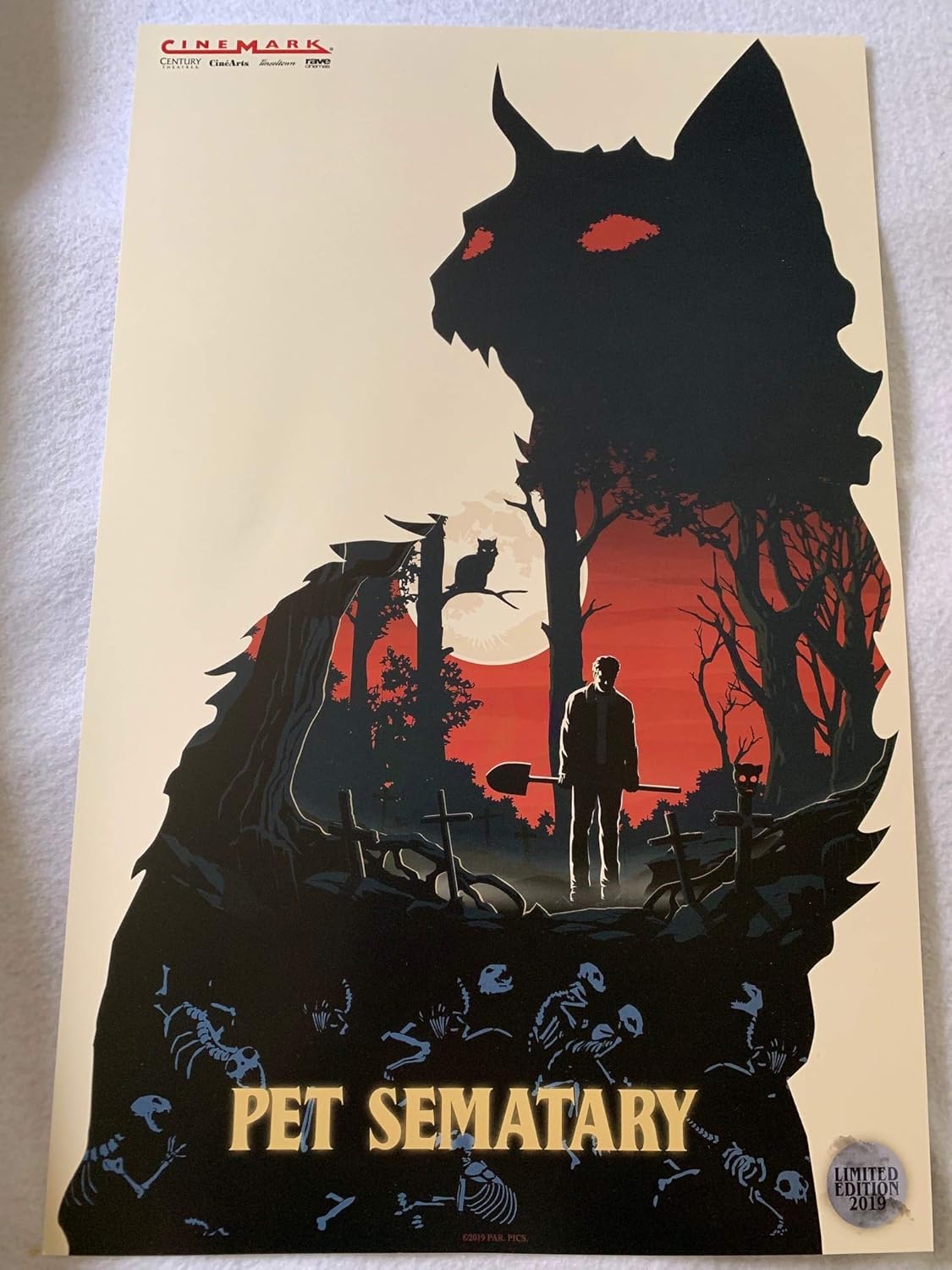 PET SEMATARY 11"X17" Original Promo Movie Poster Cinemark Limited