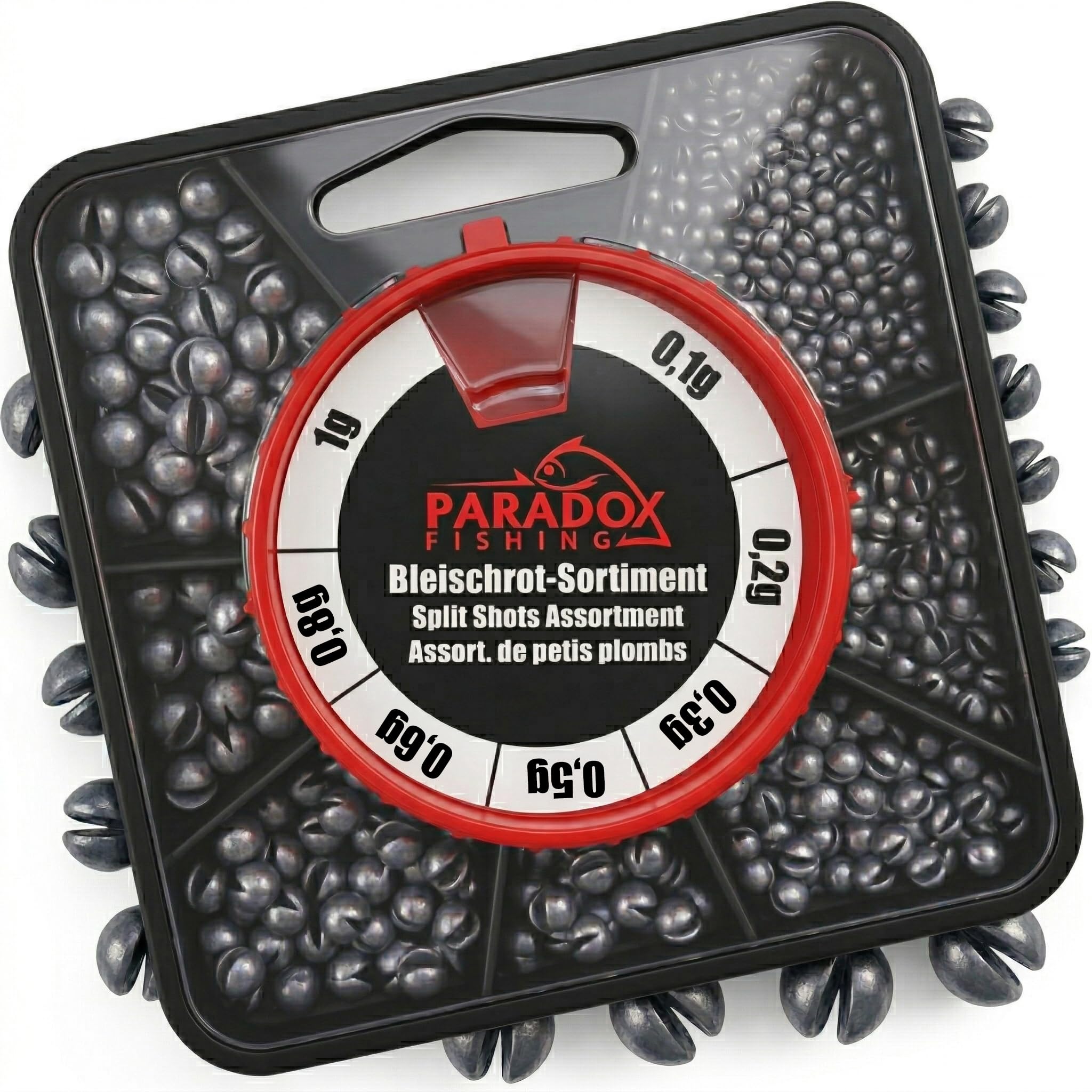 Paradox Fishing Bleischrot Wędka 0,1g-1,0g - Ołowianka Wędkarska Ołów Akcesoria Wędkarskie Ołowianka - Spławiki Wędka