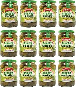 Hengstenberg Crunchy Gherkins, 24.3 Ounce Pack of 12