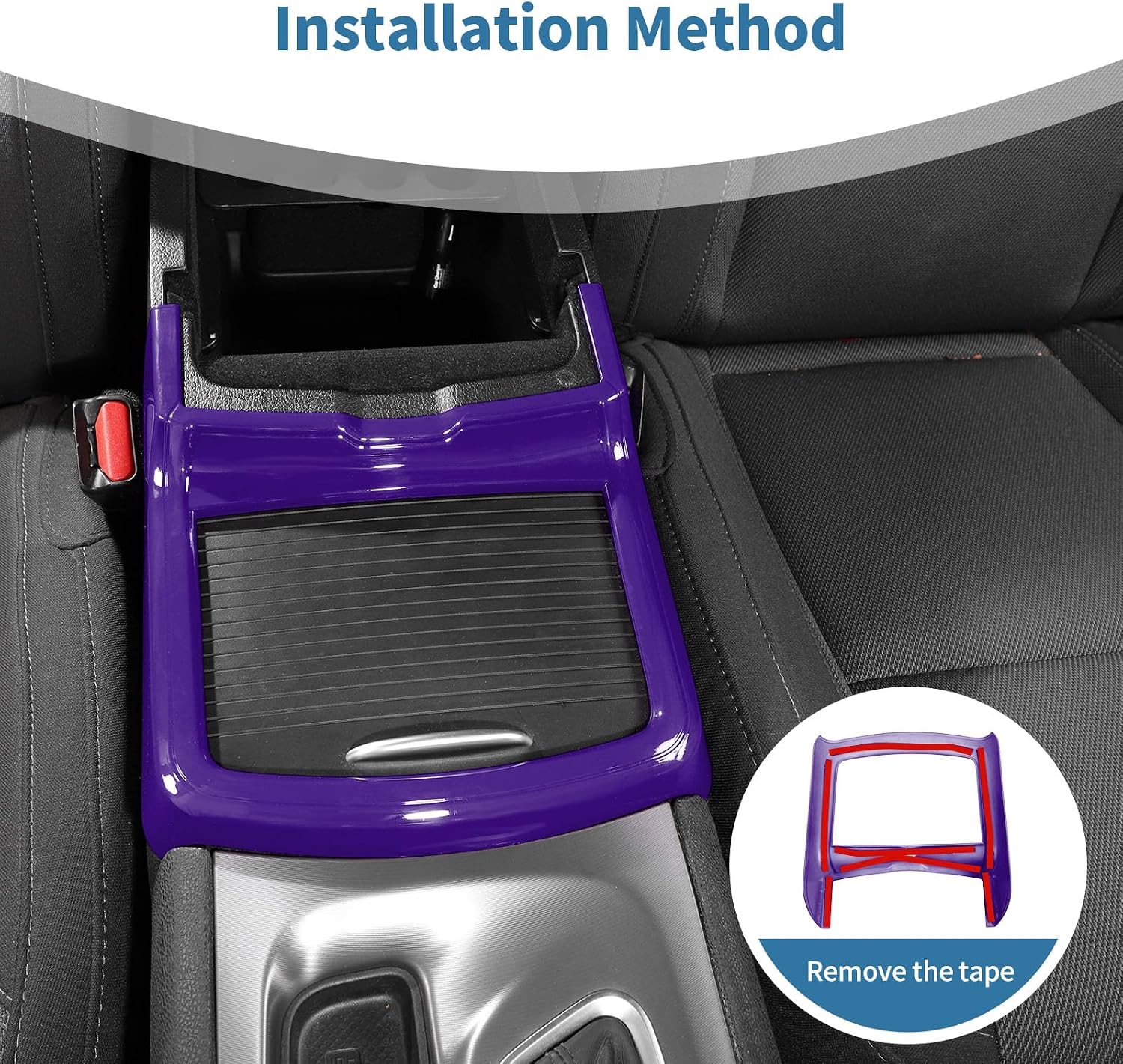 for Charger Center Console Cup Holder Trim Cover for Dodge Charger/Chrysler 300C 2011-2023 Purple Interior Accessories 1pc