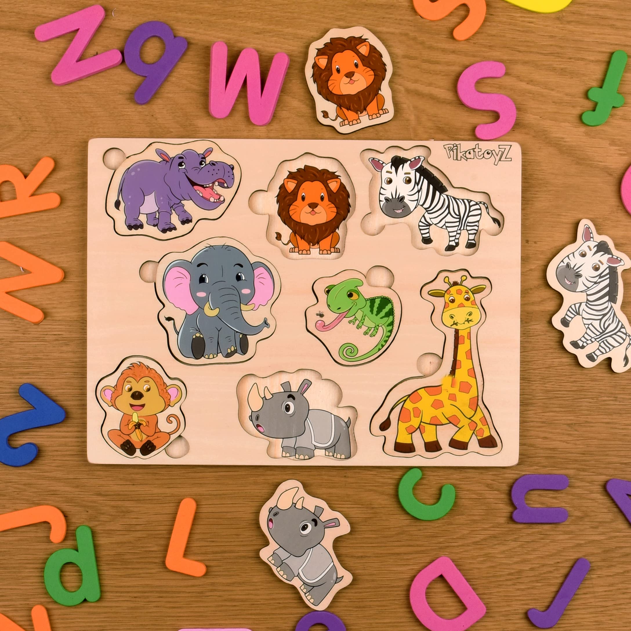 Wooden Toddler Puzzles - Montessori Learning Toys -7
