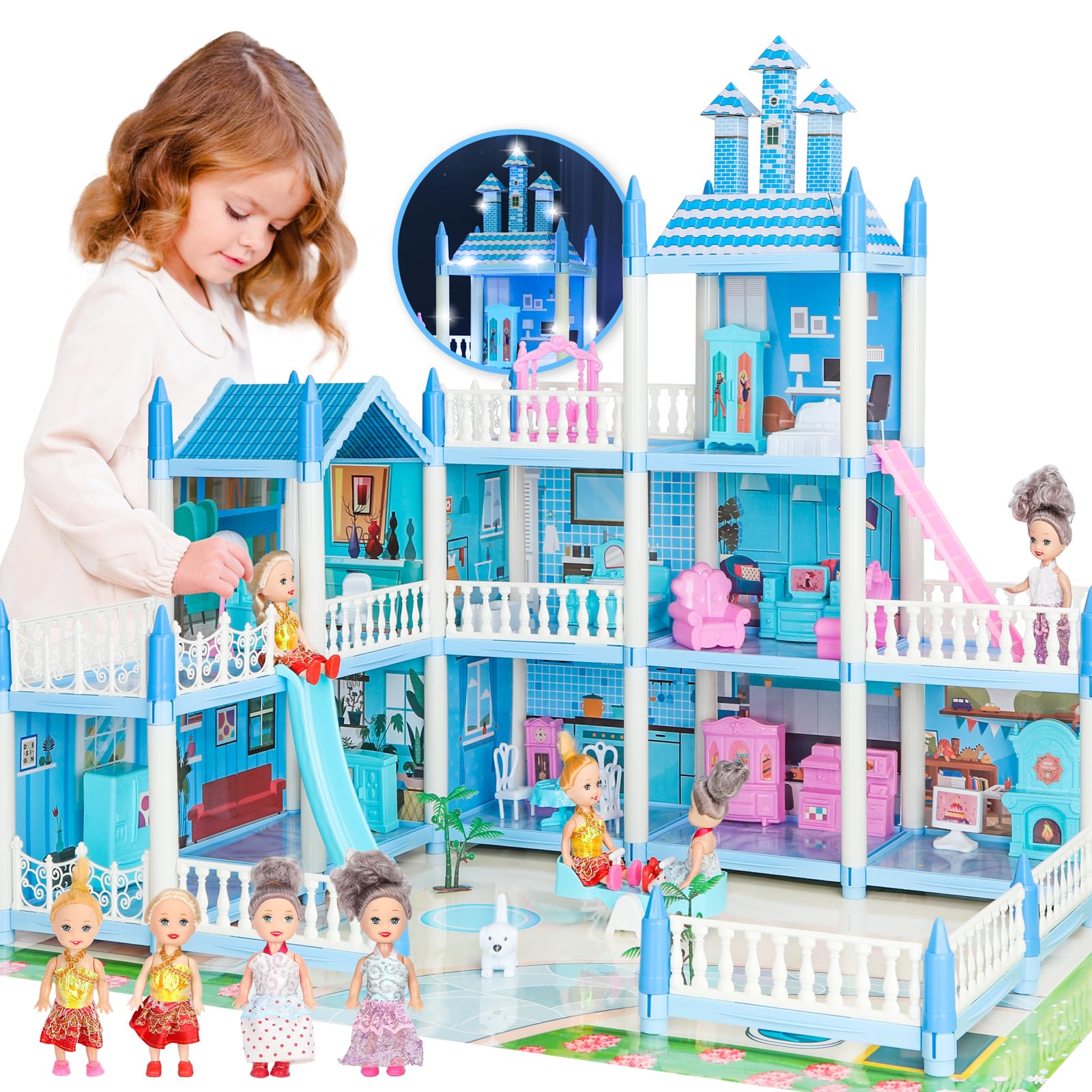 Camioncino Pick Up Blu Scala 1:12 Handley In Metallo - Giocattolo In Miniatura Per Casa Delle Bambole
