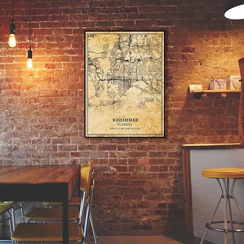 Miniatura 10 de TANOKCRS Miami - Póster de pared de Florida Estados Unidos América, impresión vintage, mapa de obras de arte de viaje, recuerdo de regalo,