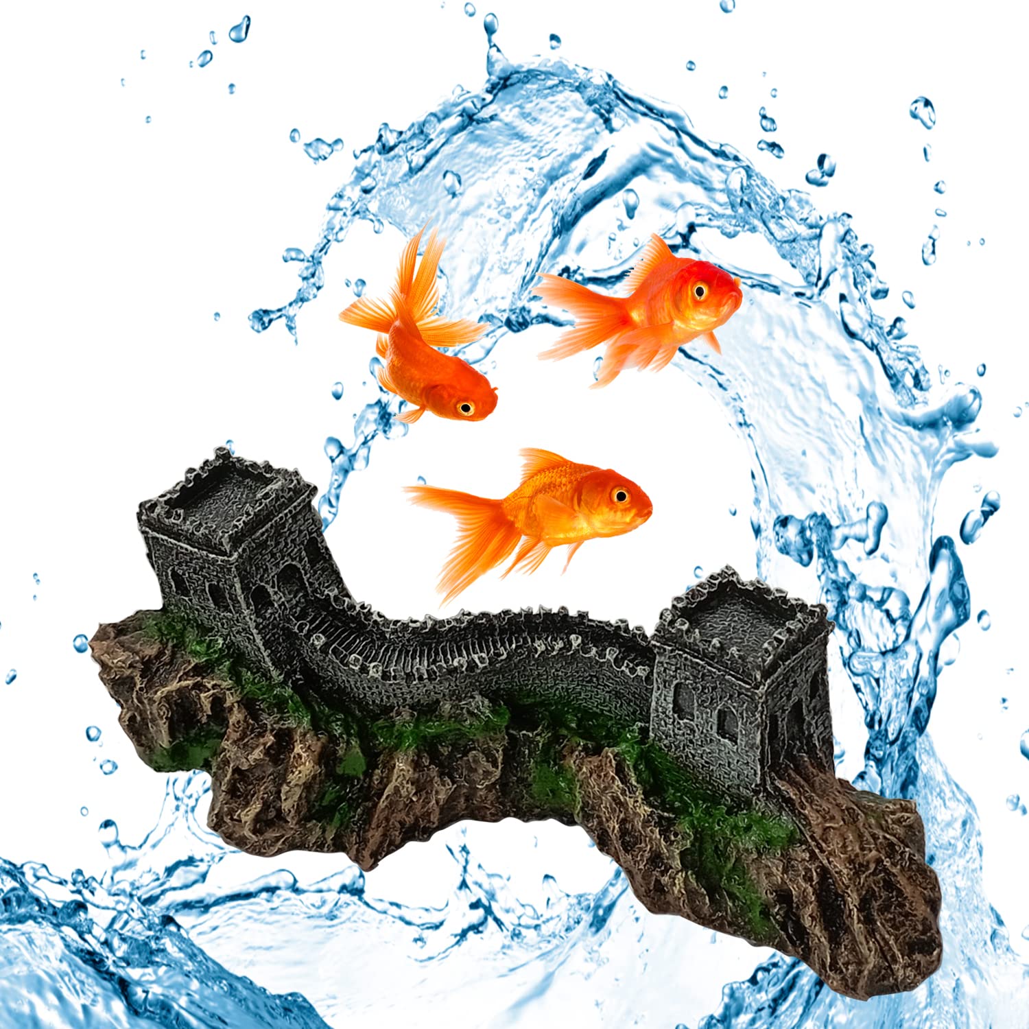 JAINSONS PET PRODUCTS Aquarium Decorations The Great Wall Miniature Aquarium Ornament Large Exotic Fish Tank Decorations Hand Painted Handicrafts Resin (Multi Colour) (B0C2KSSQHS) Amazon Price History, Amazon Price Tracker