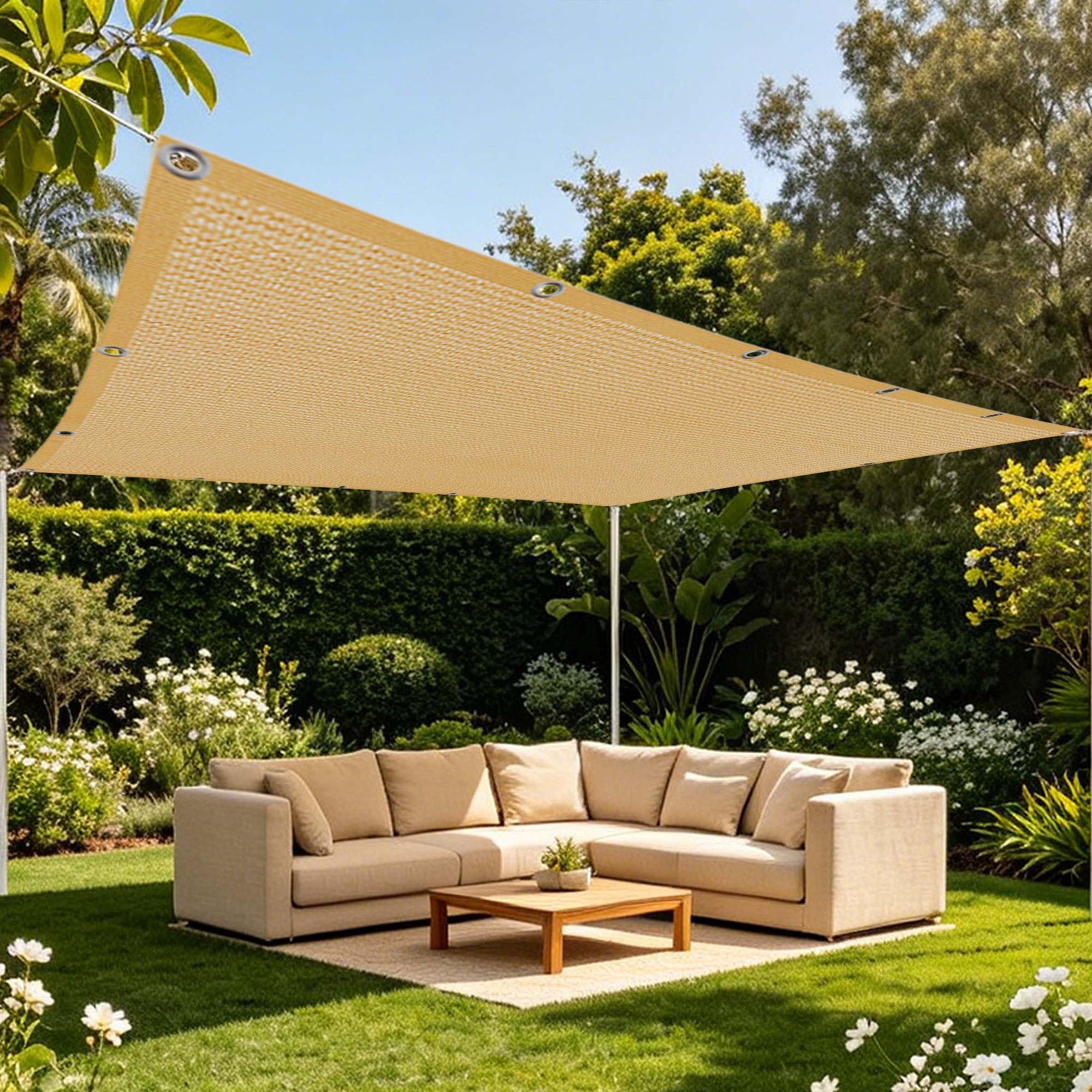 Filet ombrage 1.2x1.3 m jaune sable respirant pour serre et jardin