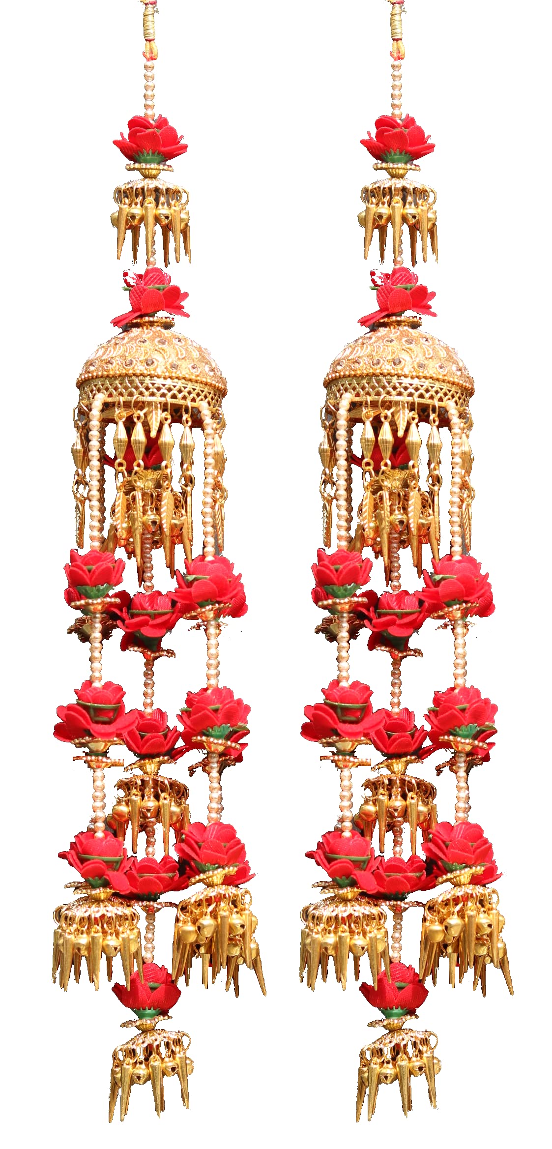 OneStoreIndia Handmade Kalira Traditional Wedding Kalira/kalere/Kalire Bridal Hand Hanging Set of 1 Pair for Brides, Women and Girls. 1208 Red (B09ZHW3H9Y) Amazon Price History, Amazon Price Tracker