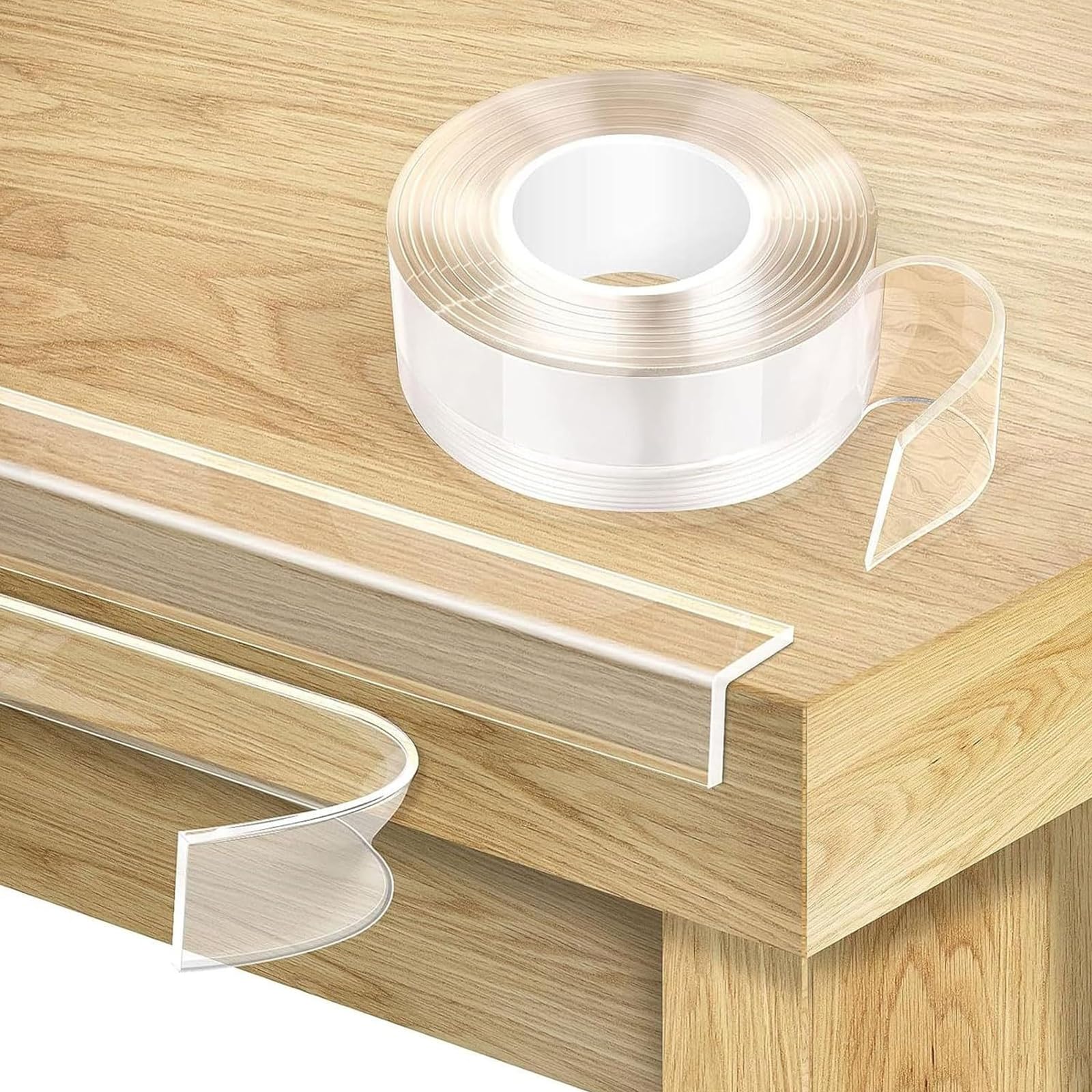 Corner Protector,Baby Safety Guard Strip,Soft Silicone Bumper Strip With Strong Adhesive Tape For Cabinets, Tables, Drawers（3M）