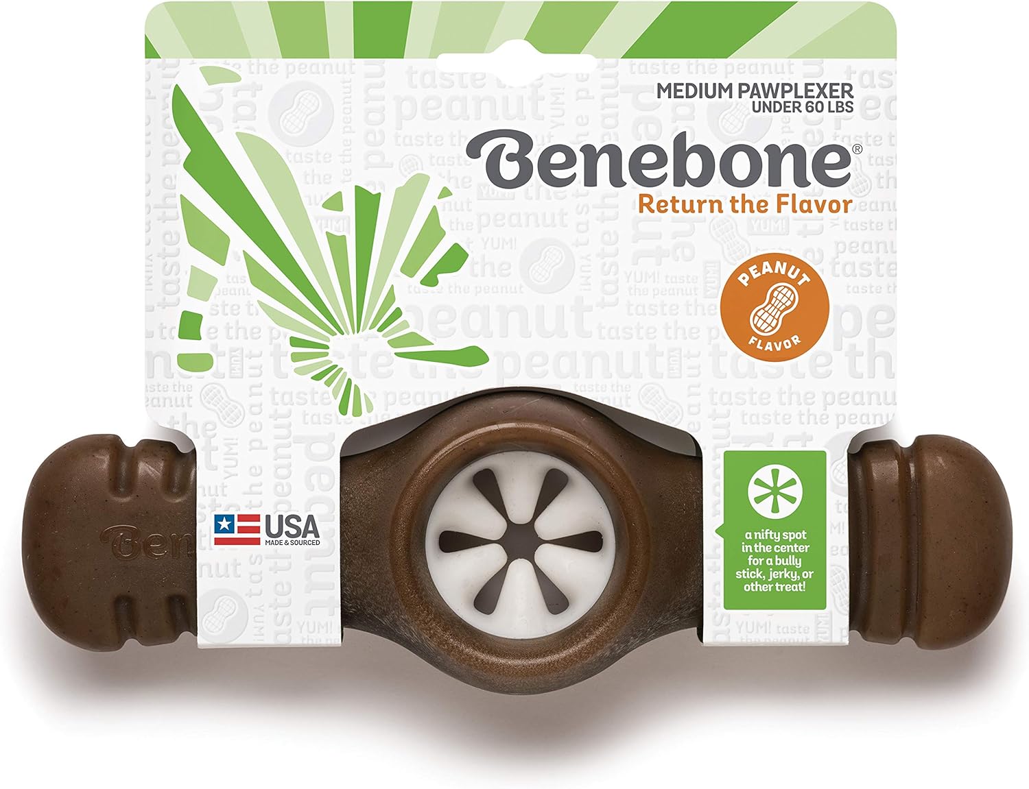 Benebone Pawplexer Interactive Treat Dispensing Tough Dog Puzzle Chew