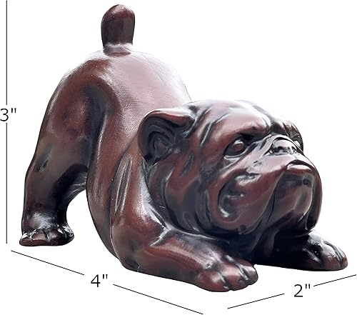 Miniatura 6 de Figura de bulldog inglés – Escultura de mejor amigo de Mans – Bonita estatua de perro de resina – Pisapapeles para decoración del hogar de oficina –