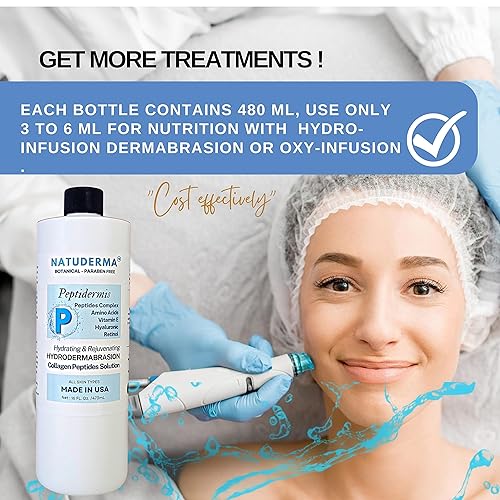 Miniatura 3 de Solución de hidrodermoabrasión PEPTIDERMIS complejo de péptidos suero oxi solución facial hidrofacial para máquina de hidrodermoabrasión suero