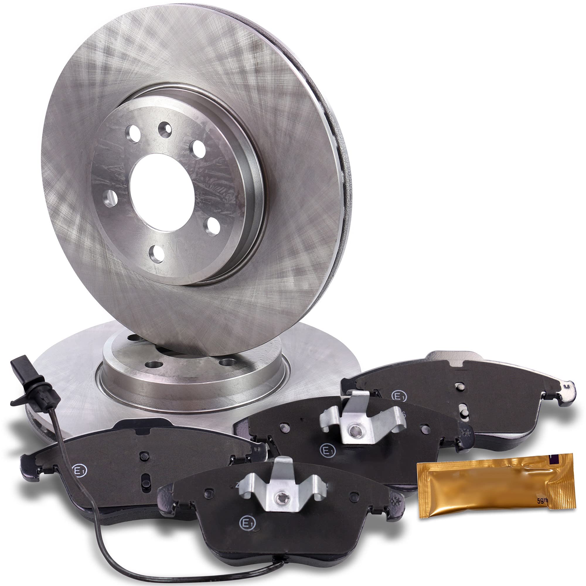 BESTPRICE Set freni asse anteriore incl. dischi freno ventilati Ø 314 mm + pastiglie freno anteriori, compatibile con AUDI A4 Allroad B8 (8KH), A4 B8 (8K2), A4 B8 Avant (8K5), A5 Cabrio (8F7)