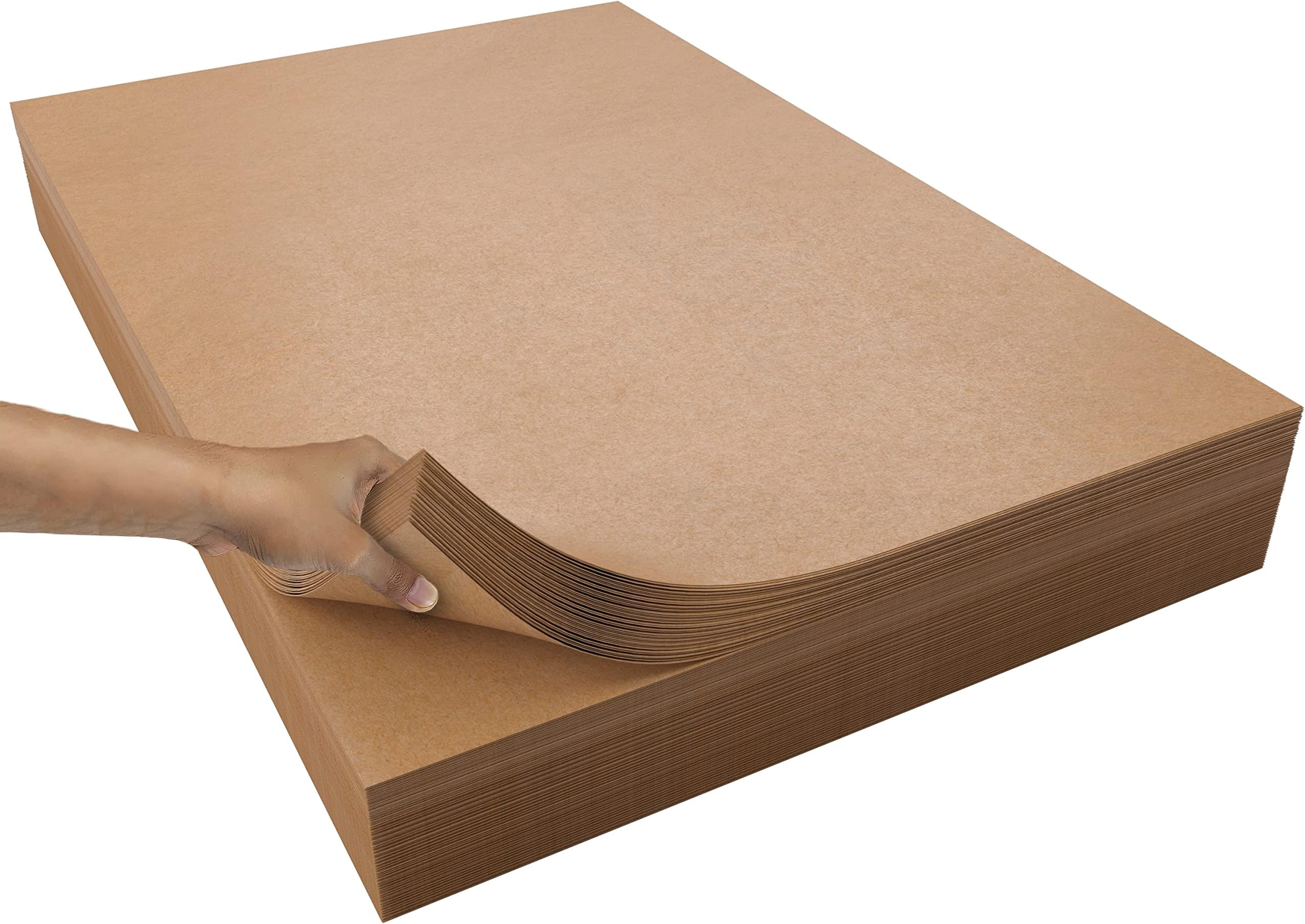 Kraft Paper Sheets - 15 x 20 in. - 240 Sheets of Brown Wrapping Paper – Heavy Duty Craft Paper for Shipping - Light Brown Construction Paper - 80 GSM - 1000 Square feet