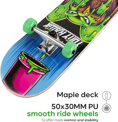Miniatura 24 de Tony Hawk 31" Skateboard - Signature Series 1 Skateboard with Pro Trucks, Full Grip Tape, 9-Ply Maple Deck, Ideal for All Experience Levels Cool Bird
