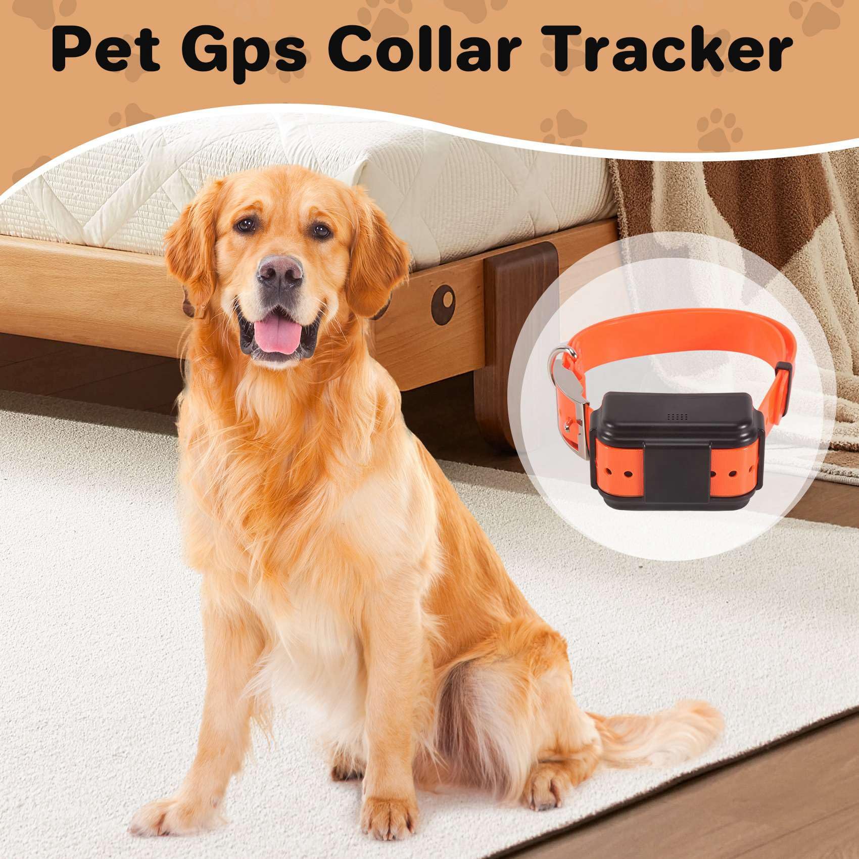 2X Collier GPS pour Chiens, Suivi GPS en Temps Réel, Étanche IP67, pour Chiens de Taille Moyenne et Grande.