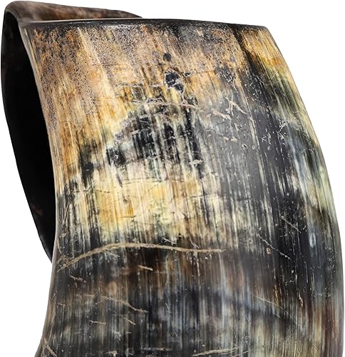 Miniatura 8 de Taza de cuerno vikingo de 16 onzas, juego de tronos, buey nórdico de grado alimenticio para bebidas frías calientes, regalo para hombres y mujeres