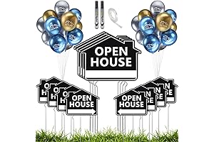 12 Pack Open House Directional Signs with Stakes