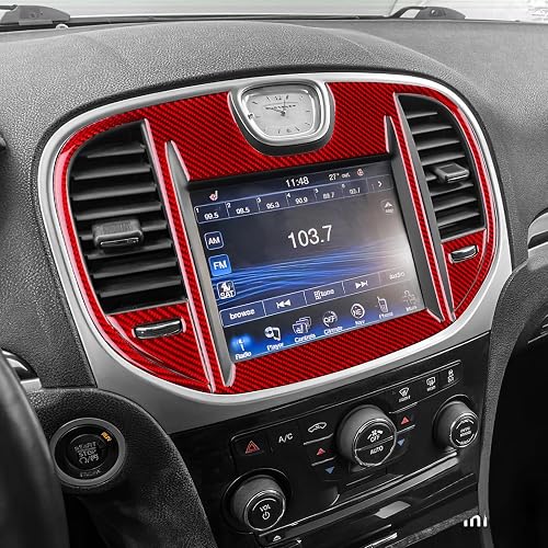 FXETRNL Real Carbon Fiber Central Air Vent Screen Frame Covers - for Chrysler 30