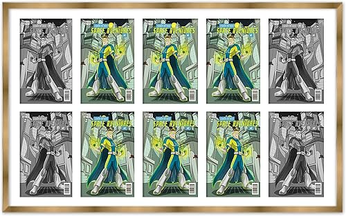 Miniatura 91 de Marco de cómic negro mate Para cómics publicados entre 1986 y el día actual (marco de madera maciza de cómic de la Edad Dorada), hecho